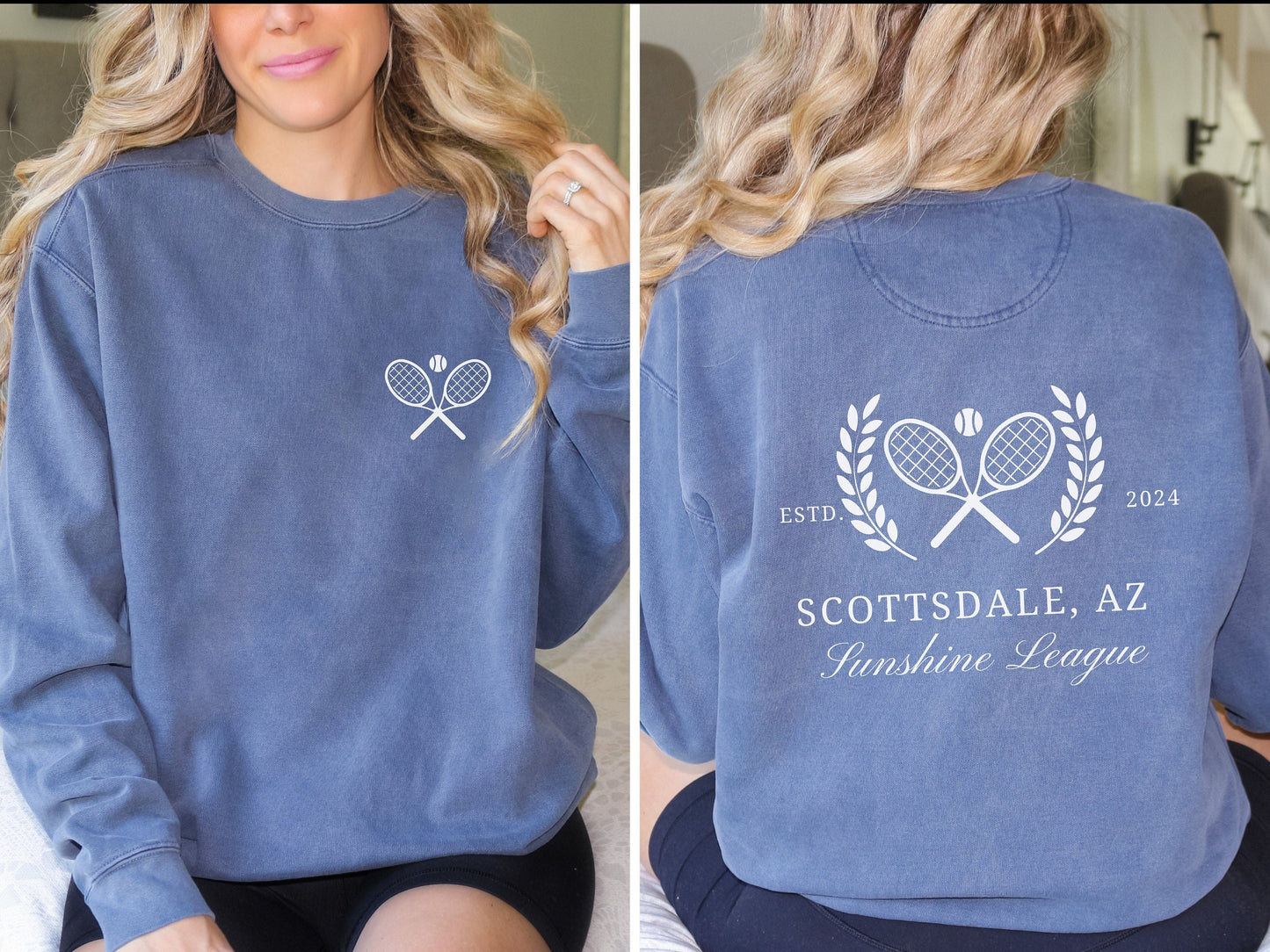 Personalized Tennis Racquet Sweatshirt, Custom Team Name - Tennis League, Country Social Club