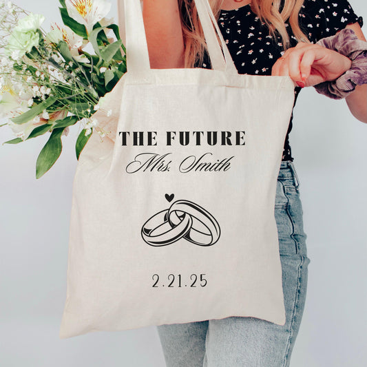 Personalized Bride Tote | Custom Future Mrs. Bag | Bridal Shower Gift | Bride-to-Be Wedding Tote