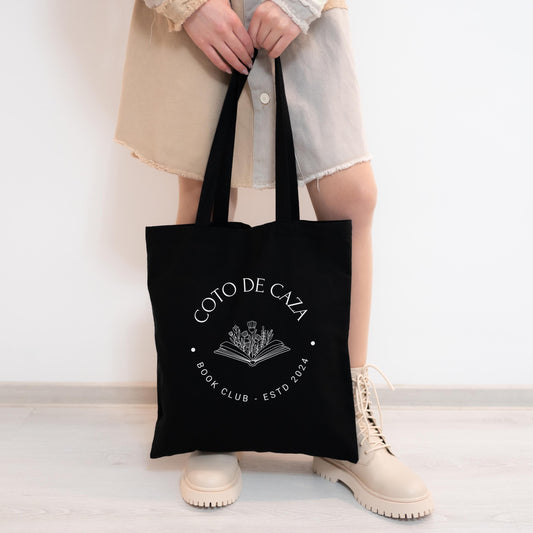 Personalized Book Club Tote: Stylish Library Bag for Readers & Literature Lovers - 2 Color Options