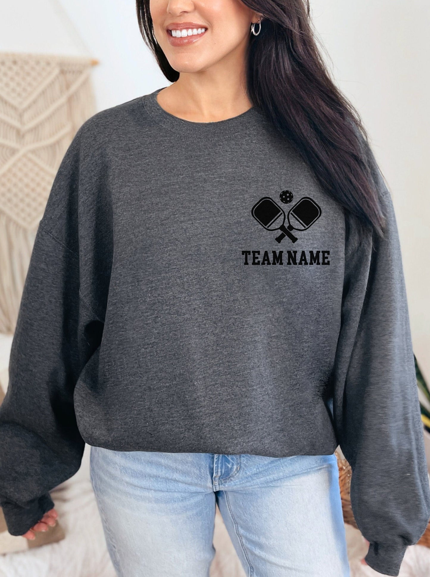 Custom Team Pickleball Sweatshirt, Pickleball Tournament Group Order, Team Pickleball Crewneck, Pickleball Club Shirts, Unisex Pickleball
