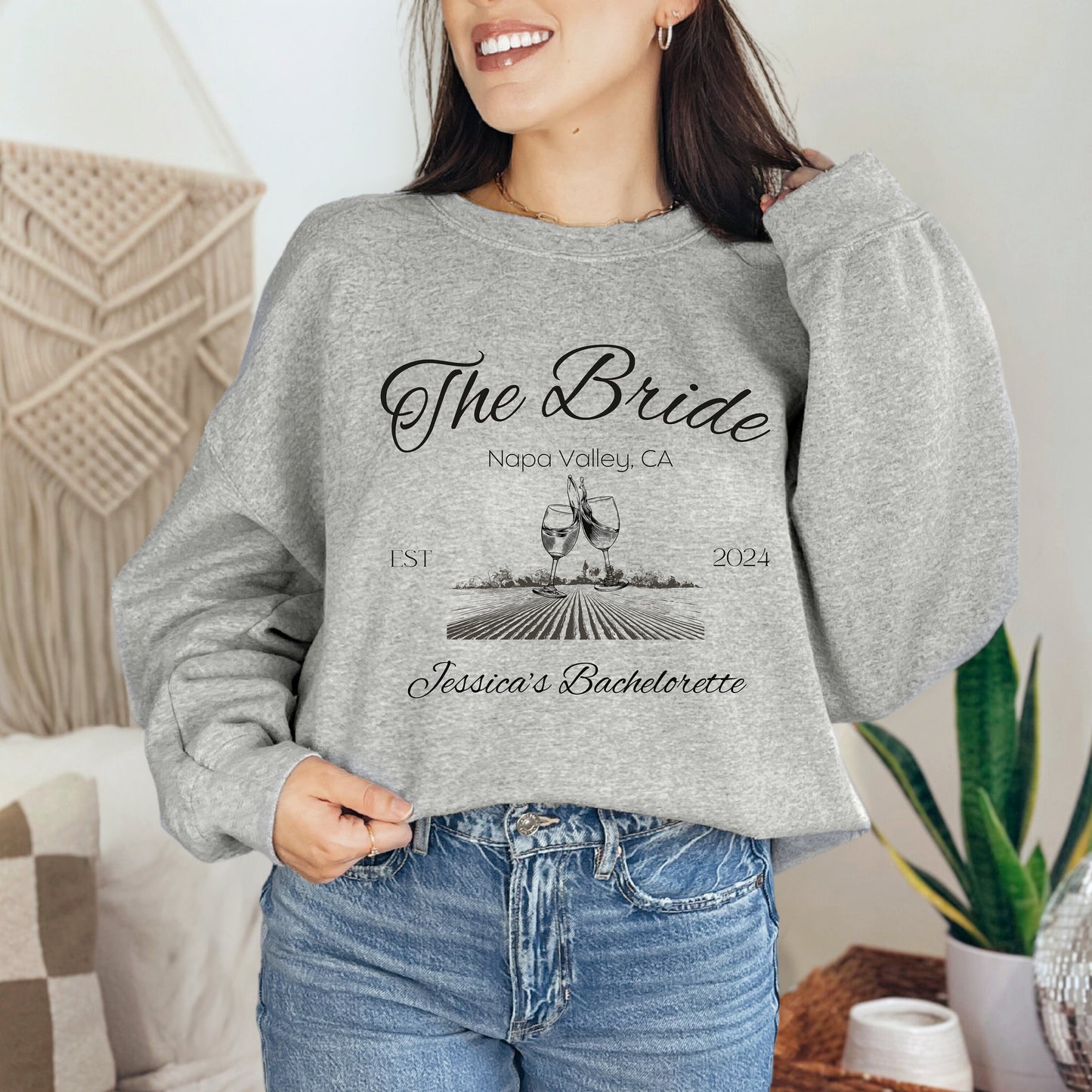 Custom Bachelorette Party Shirts, Napa Valley Bachelorette, Bach Party Sweatshirt, Custom Bride Shirt, Bridal Party Shirt 2024,