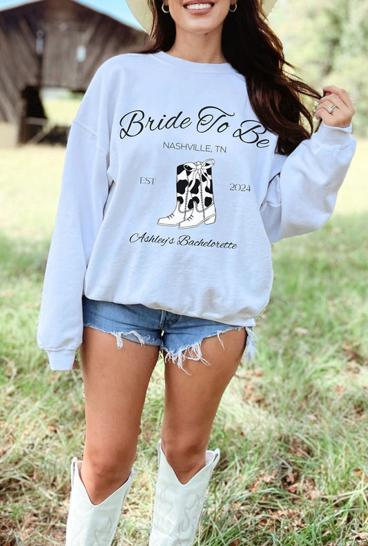 Custom Bachelorette Party Shirts, Custom Location Bachelorette, Bach Party Sweatshirt, Custom Bride Shirt, Bridal Party Shirt 2024
