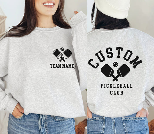 Custom Team Pickleball Sweatshirt, Pickleball Tournament Group Order, Team Pickleball Crewneck, Pickleball Club Shirts, Unisex Pickleball