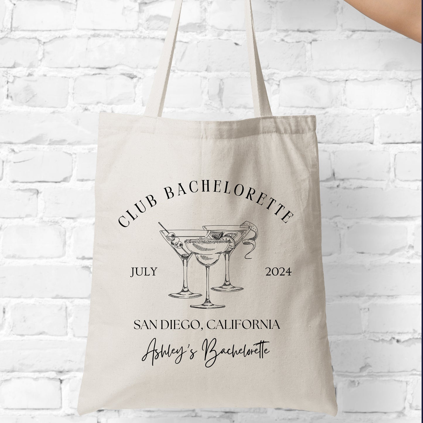 Custom Bachelorette or Birthday Tote, Gift for bridal party bridesmaids, Travel besties tote, Gift Bag for travel friends, Personalized tote