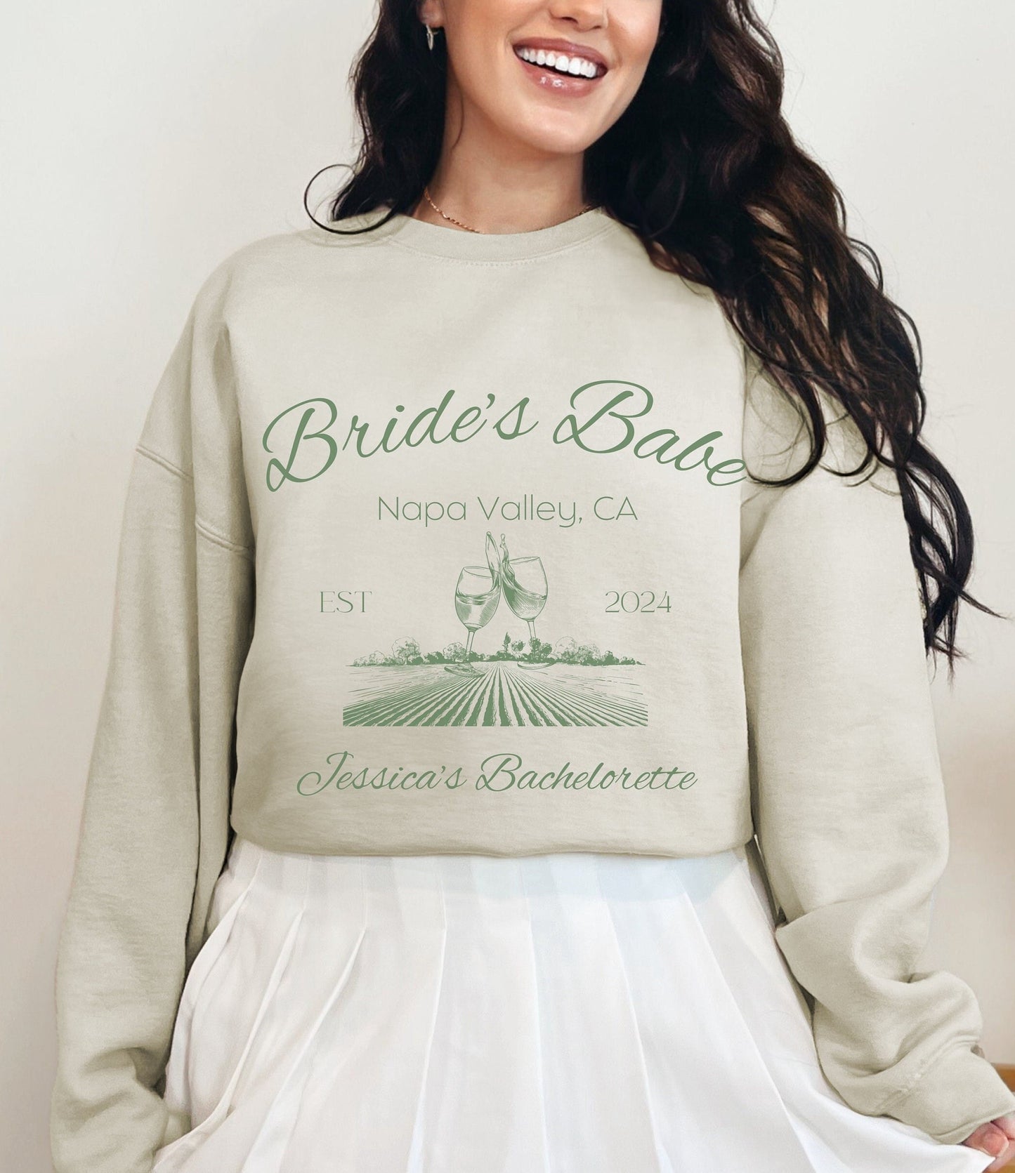 Bachelorette Party Sweatshirt, Custom Bachelorette, Bride Shirt, Bridal Party Shirt Napa Bride, Bride Gift