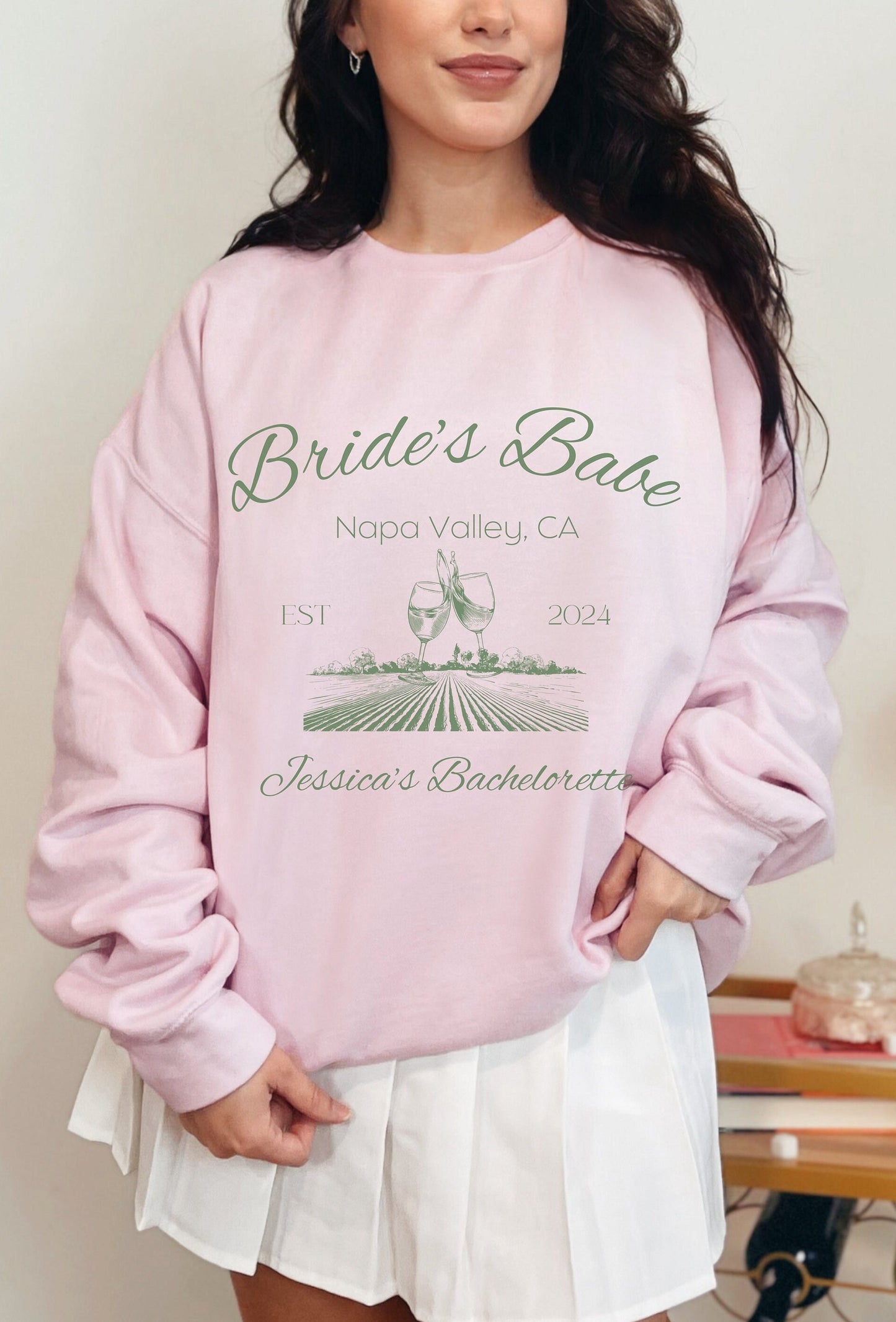 Bachelorette Party Sweatshirt, Custom Bachelorette, Bride Shirt, Bridal Party Shirt Napa Bride, Bride Gift