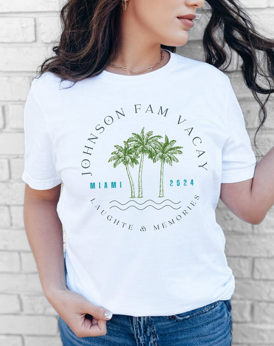Custom Vacation Shirts Family and Friends, Group Vacation T-shirt, Spring Break Vacay, Personalized Tees for Family Trip or Girls Trip