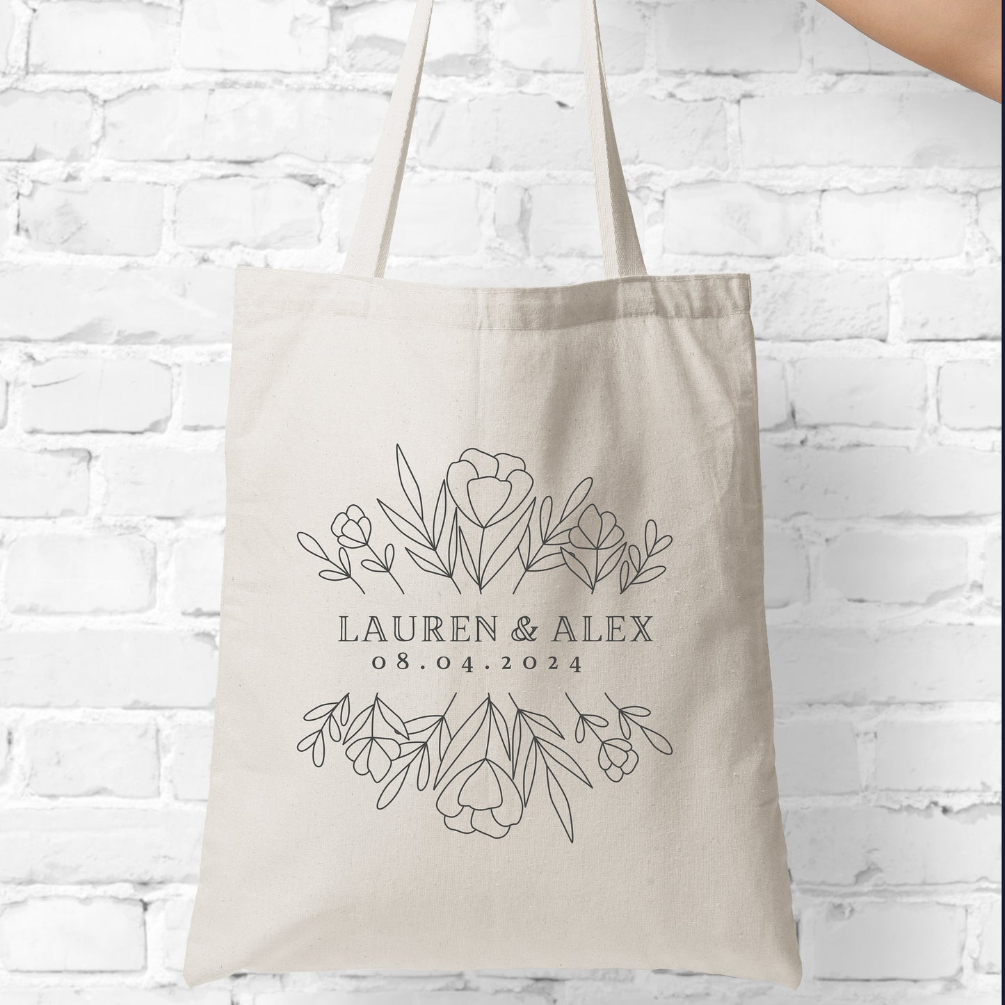 Custom Wedding Tote Bag - Welcome Guest Gift Wedding - Bride and Groom Gift to Guests - Bridal Party Gift - Party Favor Gift