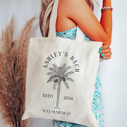 Custom Bachelorette Party Gift tote, Birthday Gift, Travel gift besties, customizable tote friend vacation, Personalized beach tote