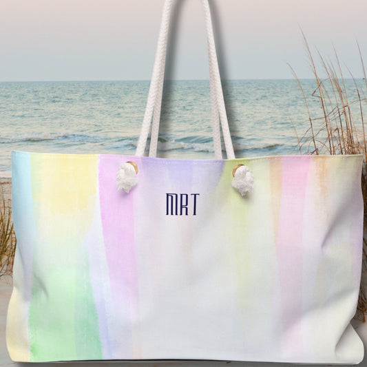 Personalized Beach Bag Tote, Custom Weekend Getaway Bag, Birthday Gift for Her, Girl's Trip Bags, Vacation Bags, Choose from 8 designs!