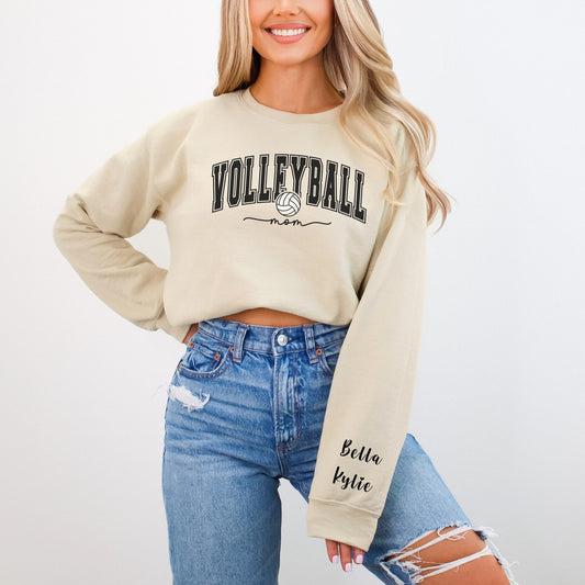 Custom Mother's Day Gift Sweatshirt - Personalize Volleyball Mom Crewneck Sweatshirt - Gift for Mom - Birthday Gift - Sports Mom